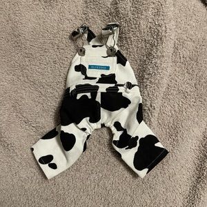 Dog Cow Print Overalls Puppy Chihuahua XS